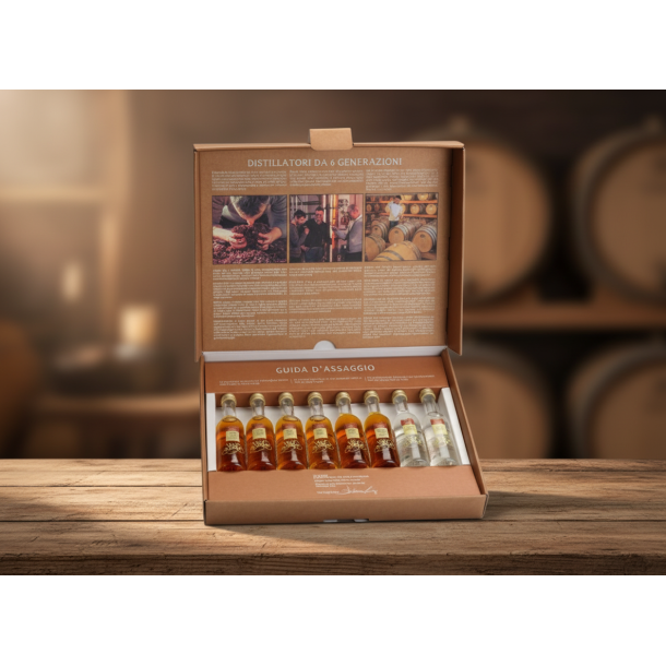 Grappa Assaggio (�ske med 8 sm� smageflasker)
