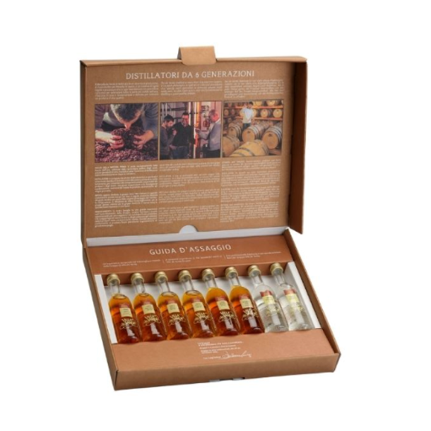 Grappa Assaggio (ske med 8 sm smageflasker)
